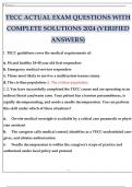 TECC ACTUAL EXAM 67 QUESTIONS WITH COMPLETE SOLUTIONS 2024 (VERIFIED ANSWERS).