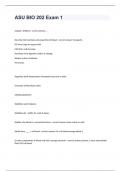 ASU BIO 202 Exam 1 questions well answered graded A&plus;