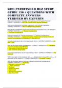 2024 PATHFINDER HLZ STUDY GUIDE 150 &plus; QUESTIONS WITH COMPLETE ANSWERS VERIFIED BY EXPERTS  