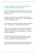 Private Investigator License Test Study Guide Questions With Complete Answers&excl;&excl;
