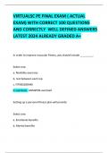 VIRTUALSC PE FINAL EXAM &lpar; ACTUAL EXAM&rpar; WITH CORRECT 100 QUESTIONS AND CORRECTLY  WELL DEFINED ANSWERS LATEST 2024 ALREADY GRADED A&plus; 