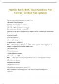 Practice Test SFBFC Exam Questions And Answers &lpar;Verified And Updated&rpar;
