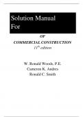 Solution Manual For Principles and Practices of Commercial Construction, 11th Edition by Cameron K. Andres Ronald C. Smith W Ronald Woods