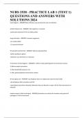 NURS 2528 - PRACTICE LAB 1 (TEST 1) QUESTIONS AND ANSWERS WITH SOLUTIONS 2024