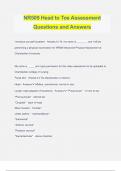 NR509 Head to Toe Assessment Questions and Answers