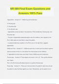 NR 509 Final Exam Questions and Answers 100% Pass