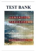 Test Bank For Sensation and Perception 9th Edition by E. Bruce Goldstein, Laura Cacciamani ISBN 978-0357446478 All Chapters complete Guide A+