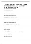 ENGLISH SOL PRACTICE TEST STUDY GUIDE QUESTIONS AND ANSWERS WITH SOLUTIONS 2024