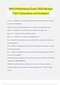 NHA Phlebotomy Exam 2024 Review Part 4 Questions and Answers