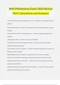 NHA Phlebotomy Exam 2024 Review Part 2 Questions and Answers
