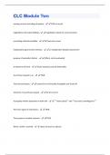 CLC Module Two Questions & Answers Already Graded A&plus;
