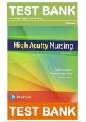 Test Bank for High-Acuity Nursing 7th Edition by Kathleen Wagner , Melanie Hardin-Pierce ISBN: 9780134459295|| Complete Guide A+