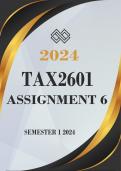 TAX2601 Assignment 6 2024