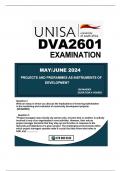 DVA2601 MAY -JUNE EXAM 2024 :DURATION 4 HOURS Question 2 Write an essay in which you discuss the implications of involving stakeholders in the monitoring and evaluation of community development projects.