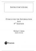 Solution Manual For Ethics for the Information Age, 9th Edition by Michael J. Quinn