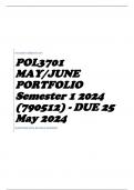 POL3701 MAY&sol;JUNE PORTFOLIO Semester 1 2024  - DUE 25 May 2024