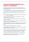 Ashworth Paralegal &vert; Questions and answers &vert; latest 2024&sol;25