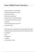 Exam 2 NR222 Practice Questions & Answers 2024 ( A+ GRADED 100% VERIFIED)