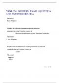 NRNP 6541 MIDTERM EXAM 1 QUESTION  AND ANSWERS GRADE A