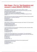 Bob Hogue - Pre Lic&period; Test Questions and answers &vert; Latest 2024&sol;25 &vert; RATED A&plus;