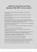 AAMI New York State Laws Exam Questions With 100&percnt; Correct Answers