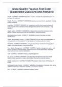 Mssc Quality Practice Test Exam  &lpar;Elaborated Questions and Answers&rpar;