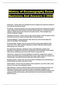 History of Oceanography Exam Quetsions And Answers @ 2024