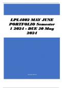 LPL4802 PORTFOLIO Semester 1 2024 - DUE 30 May 2024(MAY/JUNE)