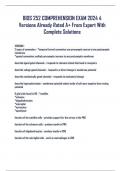 BIOS 252 COMPREHENSION EXAM 2024 4  Versions Already Rated A&plus; From Expert With  Complete Solutions