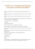 ICAEW ACA Accounting Exam Questions And Answers &lpar;Verified And Updated&rpar;