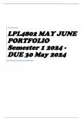 LPL4802 PORTFOLIO Semester 1 2024 - DUE 30 May 2024