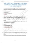 NURS 101 HESI EXAM 2023&sol;2024 ACCURATE EXPERT VERIFIED WITH RATIONALES FOR GUARANTEED PASS LATEST UPDATE