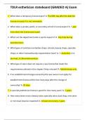 TDLR esthetician stateboard &lpar;GRADED A&rpar; Exam