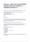 SDS Exam - NBRC TEST GUIDE NEWEST REVISED QUESTION CORRECTLY ANSWERED GRADED A+