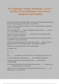 ACI Aggregate Testing Technician - Level 1 - Section 3 Exam Questions And Answers &lpar;Updated And Verified&rpar;
