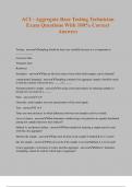 ACI - Aggregate Base Testing Technician Exam Questions With 100&percnt; Correct Answers