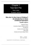 Test Bank For Who Am I in the Lives of Children An Introduction to Early Childhood Education, 12th Edition by Stephanie Feeney Eva Moravcik Sherry Nolte Chapter 1-14