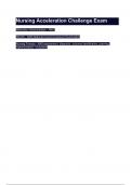 Nursing Acceleration Challenge Exam