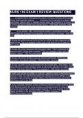 NURS 106 EXAM 1 REVIEW QUESTIONS