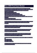 Nurs 2600 Final Exam Review&period;