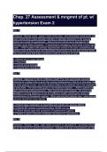 Chap&period; 27 Assessment & mngmnt of pt&period; w&lowbar; hypertension Exam 2