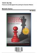 Solution Manual for Financial and Managerial Accounting for Decision Makers, 4th Edition by Michelle Hanlon, 9781618533616, Covering Chapters 1-24 | Includes Rationales