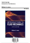 Solution Manual for Introduction to Fluid Mechanics, 6th Edition by William S. Janna, 9780367341275, Covering Chapters 1-13 | Includes Rationales