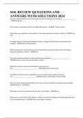 SOL REVIEW QUESTIONS AND ANSWERS WITH SOLUTIONS 2024