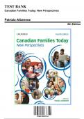 Test Bank for Canadian Families Today: New Perspectives, 4th Edition by Patrizia Albanese, 9780199025763, Covering Chapters 1-16 | Includes Rationales