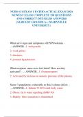 NURS 611 EXAM 1 PATHO ACTUAL EXAM 2024  NEWEST EXAM COMPLETE 150 QUESTIONS  AND CORRECT DETAILED ANSWERS  &vert;ALREADY GRADED A&plus; &lpar;MARYVILLE  UNIVERSITY&rpar;