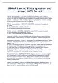 RDHAP Law and Ethics &lpar;questions and  answer&rpar; 100&percnt; Correct