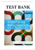 Test bank for understanding nursing research 6th edition by susan k grove jennifer r gray nancy burns