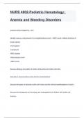 NURS 4802-Pediatric Hematology Anemia and Bleeding Disorders.docx