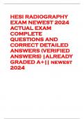 HESI RADIOGRAPHY EXAM NEWEST 2024 ACTUAL EXAM COMPLETE QUESTIONS AND CORRECT DETAILED ANSWERS (VERIFIED ANSWERS) |ALREADY GRADED A+|| newest 2024